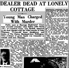Dealer Dead At Lonely Cottage Hastings and St Leonards Observer Saturday 09 March 1946